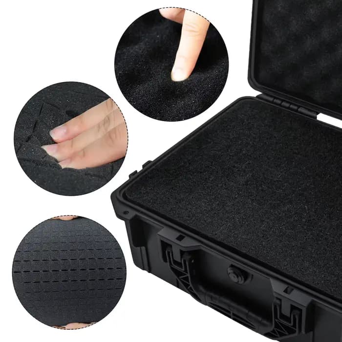 Boîte à outils universelle Portable en plastique, avec insert en mousse, mallette de transport rigid