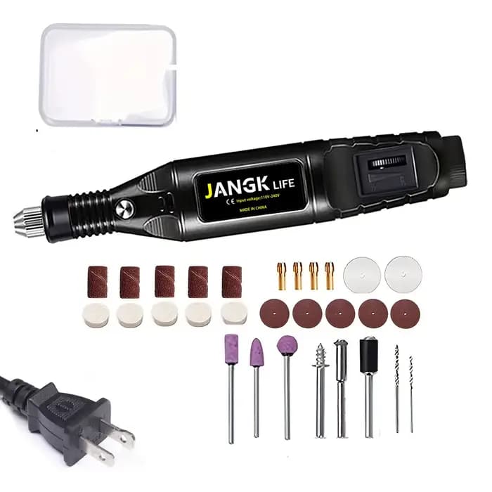 JANGKLIFE110-220V Polisseuse et perceuse, meuleuse haute puissance et ensemble de 211 pièces, découp