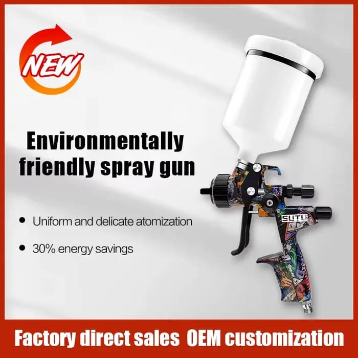 Sutu 5800 pistolet de pulvérisation pneumatique 1.3mm buse de pulvérisation en acier inoxydable Pot 