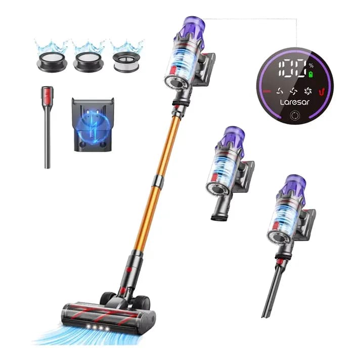 Laresar-Aspirateur sans fil V7, 500W, puissance d'aspiration 50KPA, appareil ménager intelligent, ta