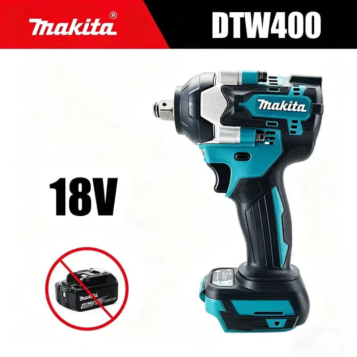 Clé à chocs électrique sans balais Makita 18V DTW400 450NM, tournevis 1/2 pouce ﻿ Perceuse électriqu