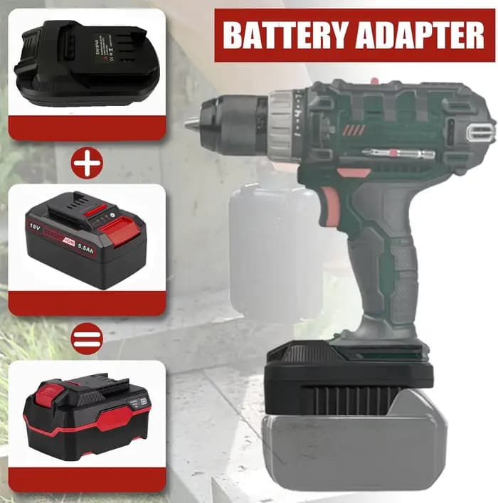 Adaptateur de batterie pour convertisseur de batterie Li-ion Einhell 18V pour outils électriques de 