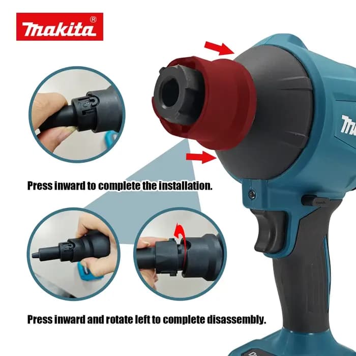 Souffleur d'air sans fil Makita DAS180 18V, machine multifonction pour dépoussiérer avec buse, pisto