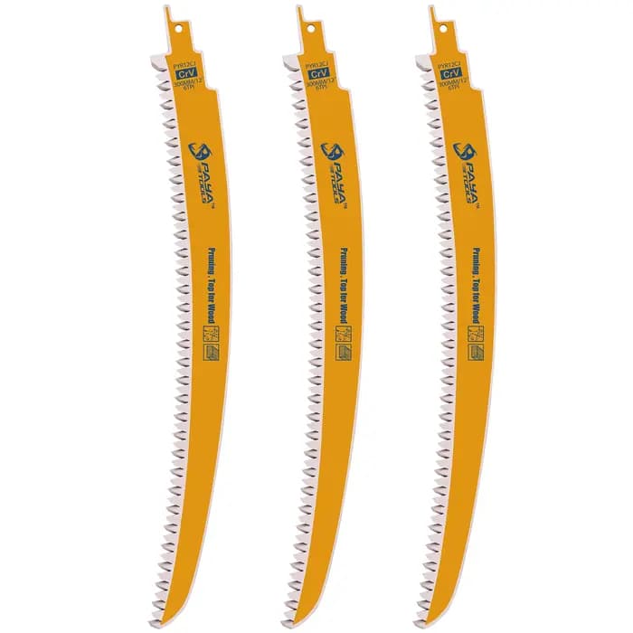 Lames de scie sabre courbées PAYA 12 pouces, à dents japonaises, design à trois côtés affûtés, pour 