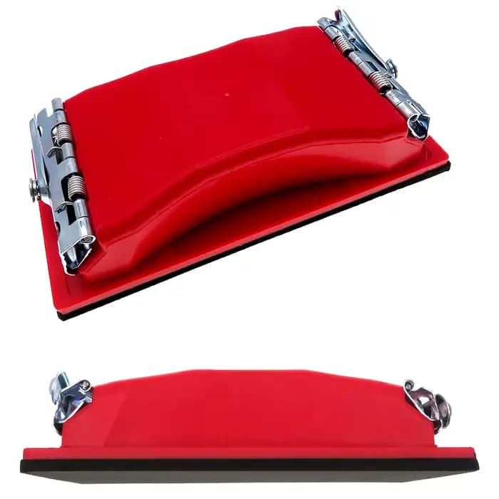 Support pour papier abrasif rectangulaire, ponceuse manuelle, couleur rouge