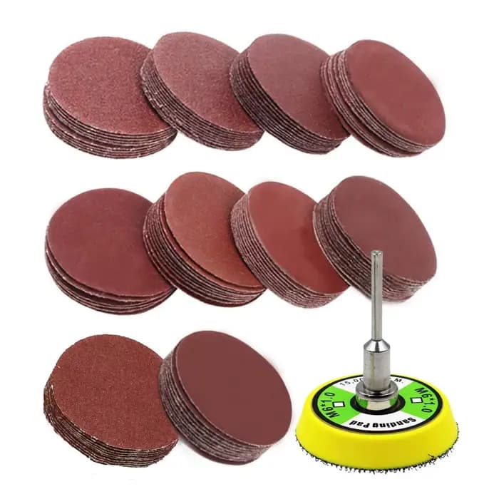 101 pcs Set Kit de Tampons de Disques Abrasifs de 2 pouces pour Outils Rotatifs de Meuleuse de Forag