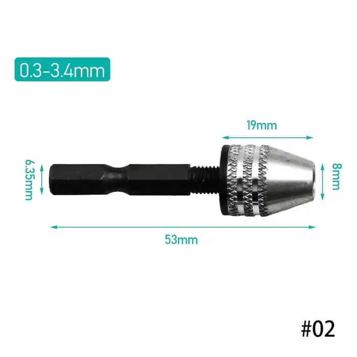 Adaptateur de tournevis à percussion sans clé pour mandrin de perceuse, pince de micro moteur électr