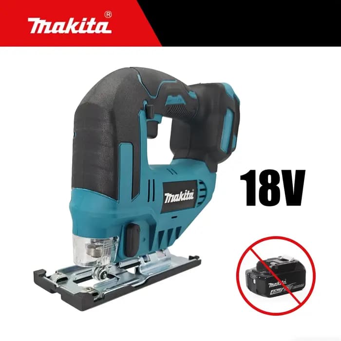 Scie sauteuse électrique sans fil Makita 90 mm avec lame, poignée ergonomique, outil portatif pour c