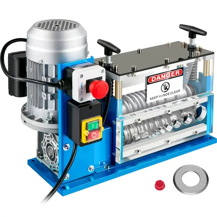 SucceBuy Machine à dénuder les fils électriques dénudeur de câbles 1.5-38mm 11 canaux acrylique + al