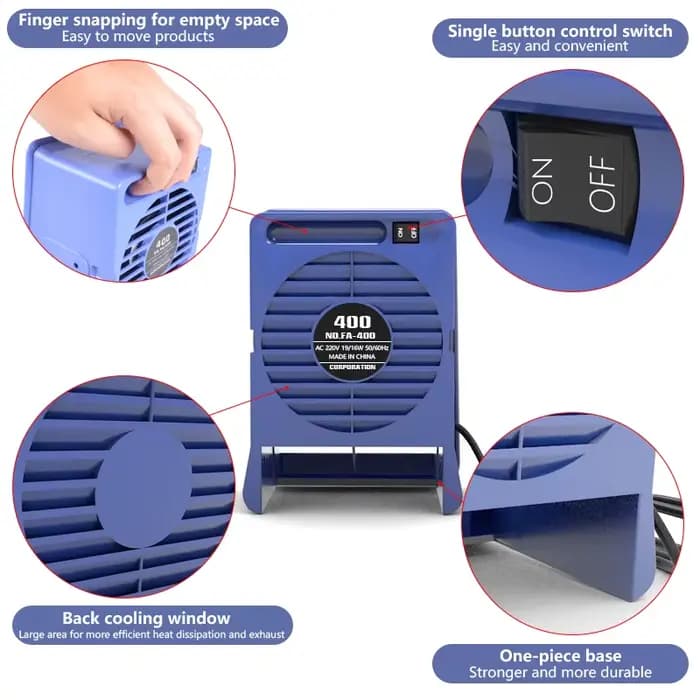 FA-400 ventilateur d'extraction absorbeur de fumée portable filtre à charbon actif éponge ESD extrac