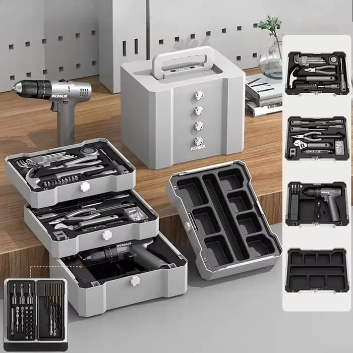 Ensemble d'outils électriques ménagers professionnels, perceuse électrique multifonctionnelle, tourn