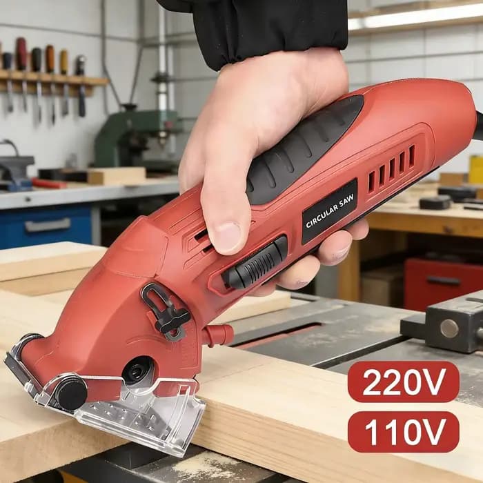 Mini scie circulaire électrique 110V/220V, outil multifonctionnel pour couper les carreaux, le métal