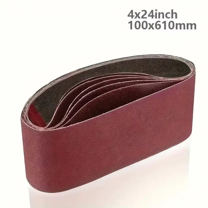 10 bandes de ponceuse : 610x100mm, 4x24 pouces, taille grain 80/120/150/240/400, adaptées au bois, a