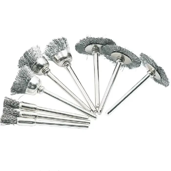 Lot de 9 mini-brosses métalliques pour perceuse, outil rotatif, brosse de nettoyage, roue de décapag