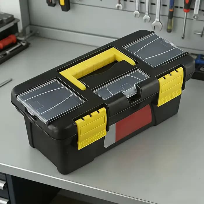 1 boîte de rangement et d'organisation d'outils - Boîte de rangement d'outils durable de grande capa