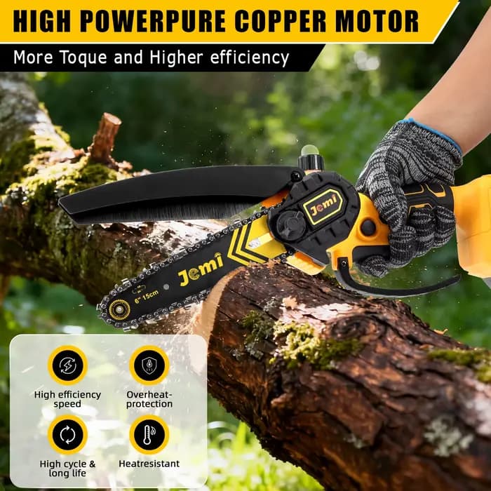 Tronçonneuse Jemi Tool de 6 pouces, équipée d'un système de lubrification automatique, idéale pour l