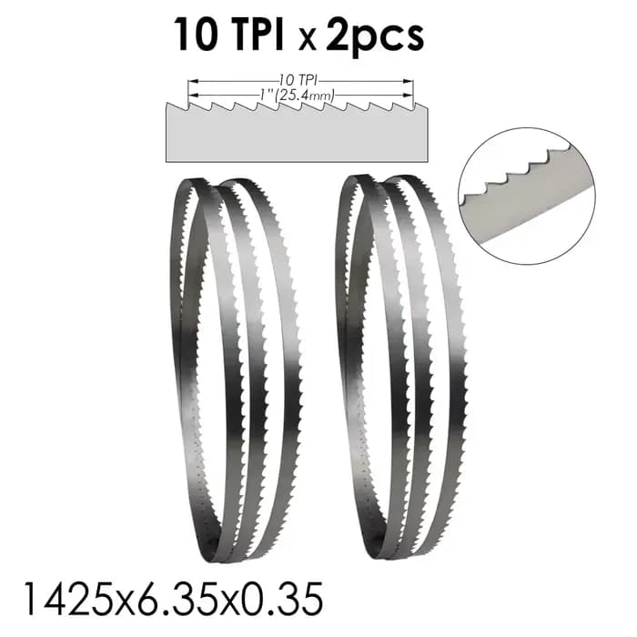 TASP 2 lames de scie à ruban 1425 x 6,35 x 0,35 mm pour scie à ruban à bois Draper BS250 Nutool FOX 