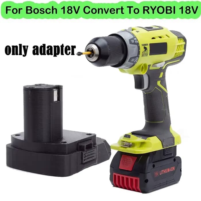 Adaptateur de batterie pour Bosch 18V Lithium-ion, pour Ryobi ONE + 18/20V, perceuse électrique sans