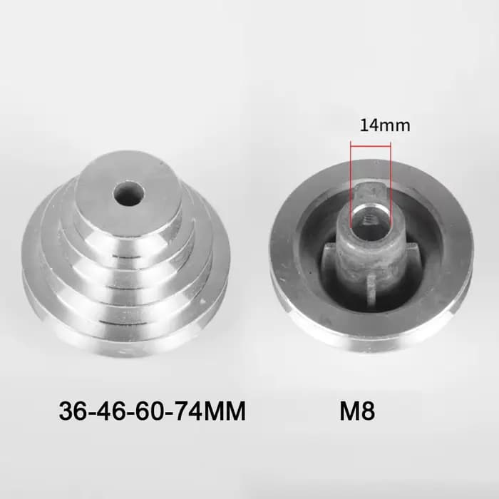 Perceuse à moteur, roue de poulie pagode d'entraînement, trous de 14mm, diamètre extérieur 36-46-60-