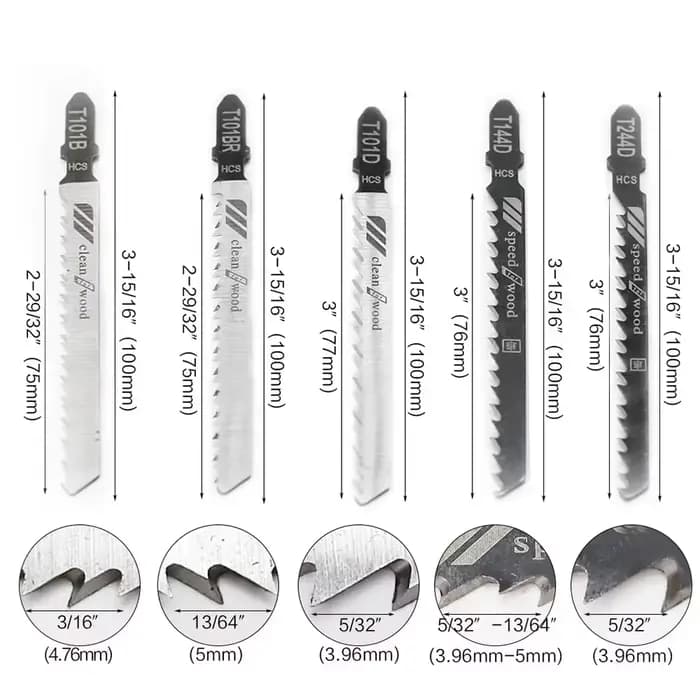 STONEGO 10 pièces lame de scie alternative lames de scie sauteuse pour coupe du bois/métal outils de