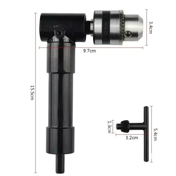 Mandrin en plastique sans clé résistant à 90 degrés, adaptateur à trois griffes, perceuses sans fil,
