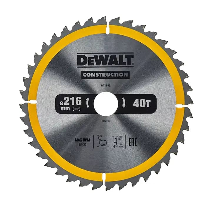 DEWALT DT1953 DT90250 lame de scie circulaire/diagonale 216x30x40T 254x30x60T menuiserie disque de t