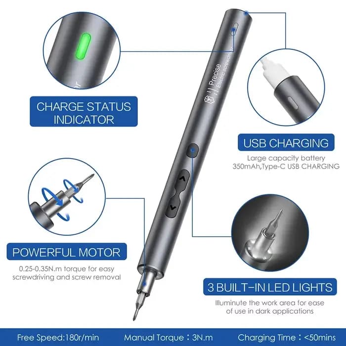 Tournevis électrique, ensembles de précision 62 en 1, Kit d'outils électriques, Mini petites embouts