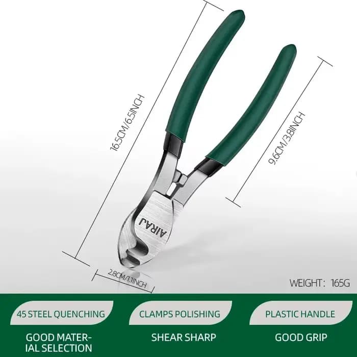 AIRAJ-Coupe-câble multifonctionnel, 6 pouces, antidérapant et durable, outil manuel de qualité indus