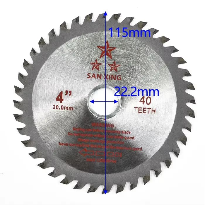 Lame de Scie Circulaire en Alliage, 4.5 Pouces, 115mm, 40 Dents pour Meuleuse d'Angle, Coupe du Bois