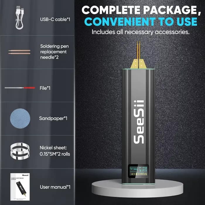 Soudeuse par points de batterie Seesii Mini soudeuse par points portative améliorée pour Kit de soud
