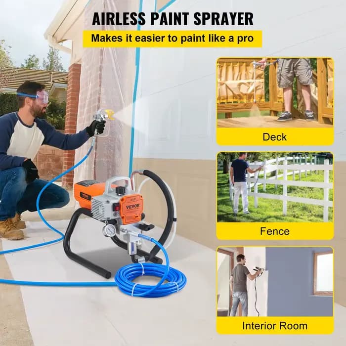 SucceBuy 1500W 1800W Pro pulvérisateur de peinture murale sans air pistolet pulvérisateur électrique