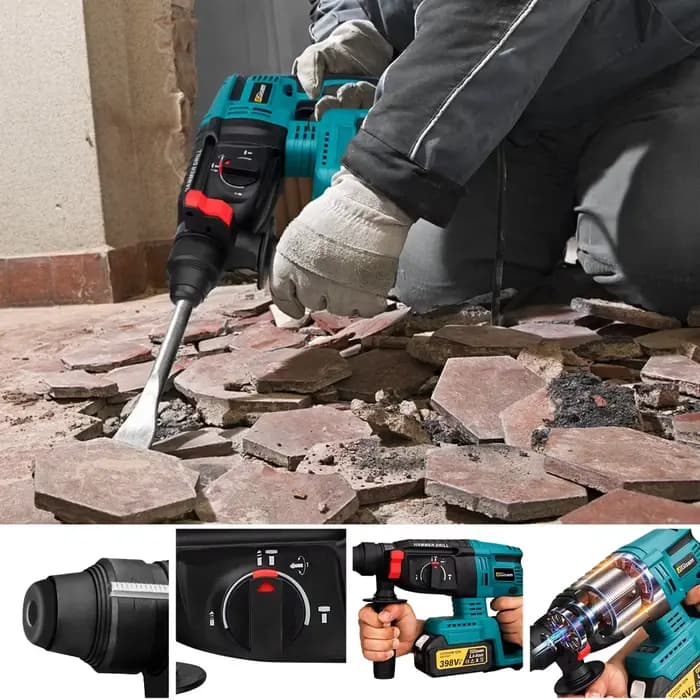 Makita – perceuse à percussion électrique sans balais de 26mm, marteau rotatif multifonctionnel, mar