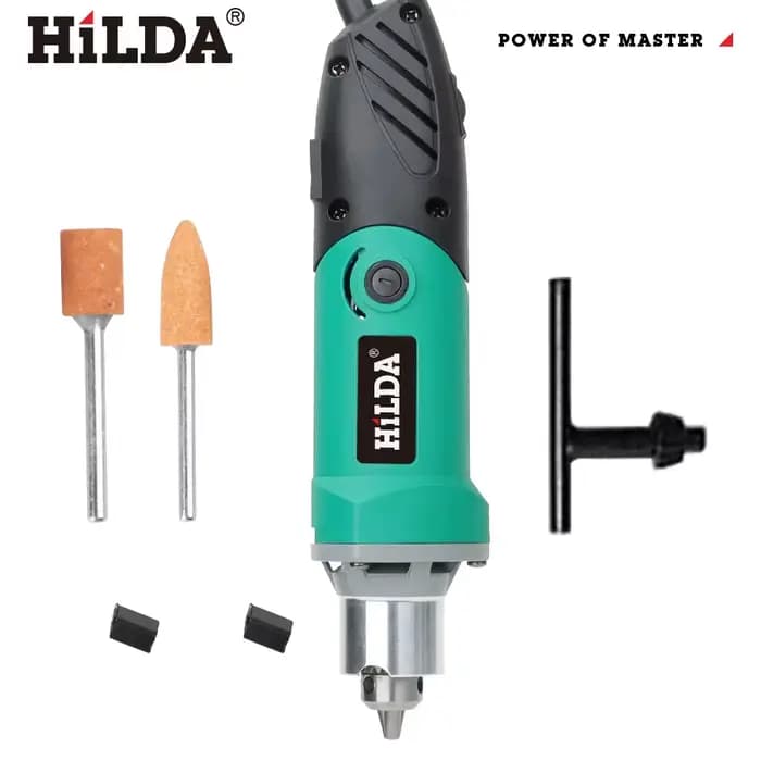 HILDA 500W vert graveur perceuse électrique 6 positions vitesse Variable haute puissance travail du 