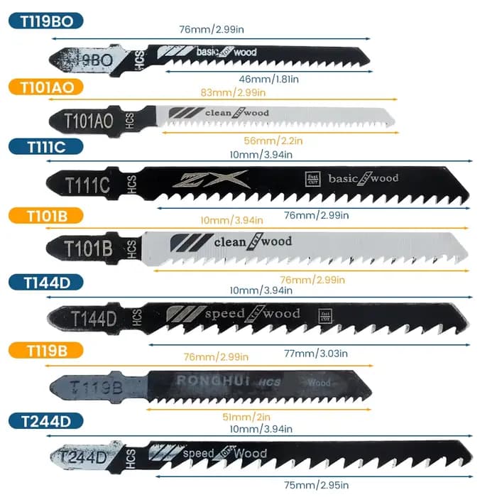 5 pièces scie alternative HCS lames sabre scie à main multi lame de scie pour bois métal plastique t