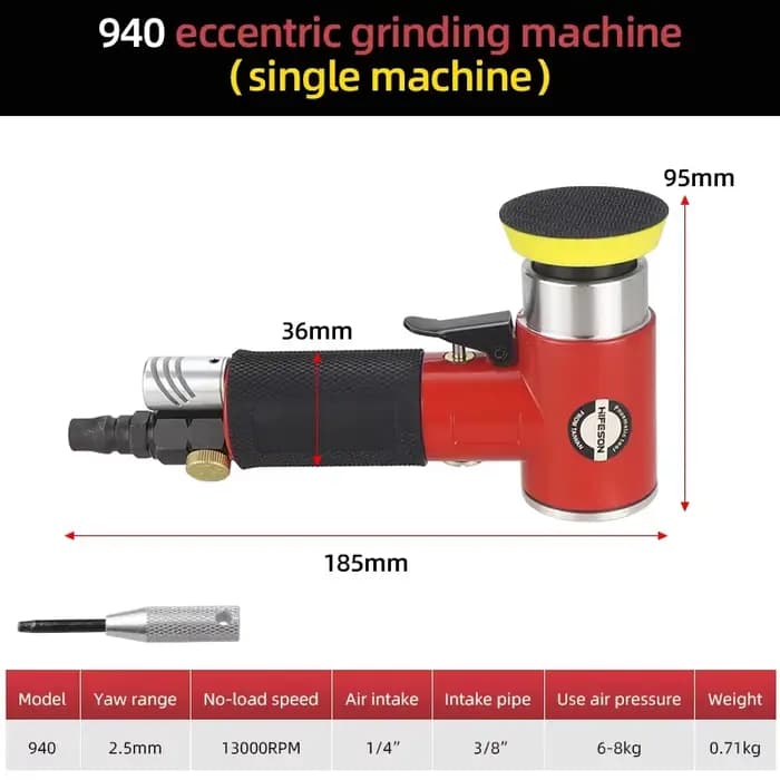 Ponceuse Excentrique à 90 °, Machine à Polir, Outils Pneubagues 62, Ensemble de Polisseuse pour Voit