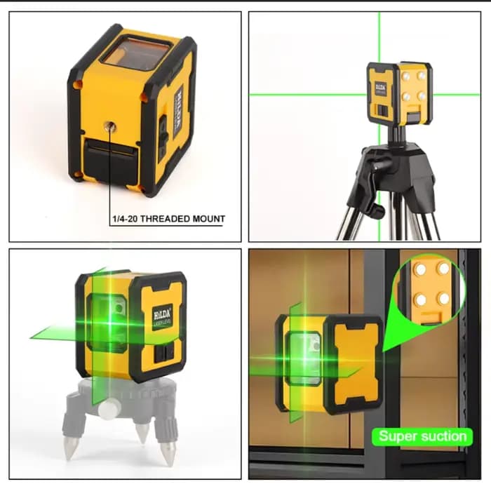 HILDA niveau Laser 2 lignes avec aimant sur le dos auto-nivelant nivellement automatique puissant ni