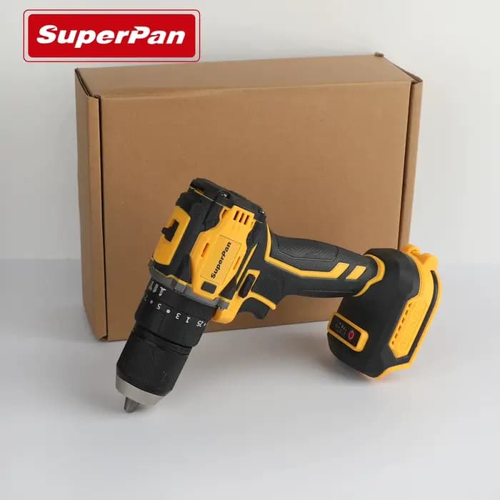 Perceuse-visseuse sans fil 60 Nm à couple élevé 1700 tr/min, outil électrique sans balais SuperPan p