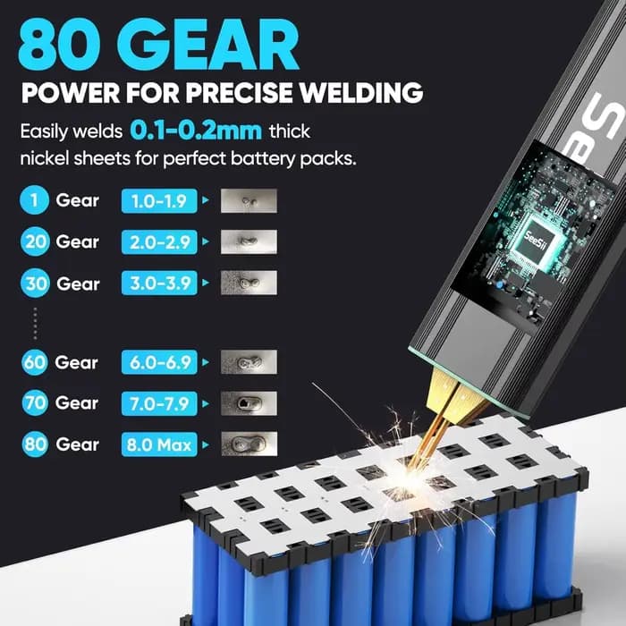 Soudeuse par points de batterie Seesii Mini soudeuse par points portative améliorée pour Kit de soud