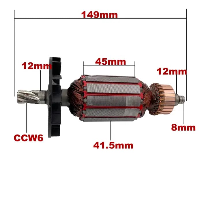 AC 220V 240V DH26 Induit Rotor Stator Field pour HITACHI Perceuse A Percussion Pièces de rechange DH