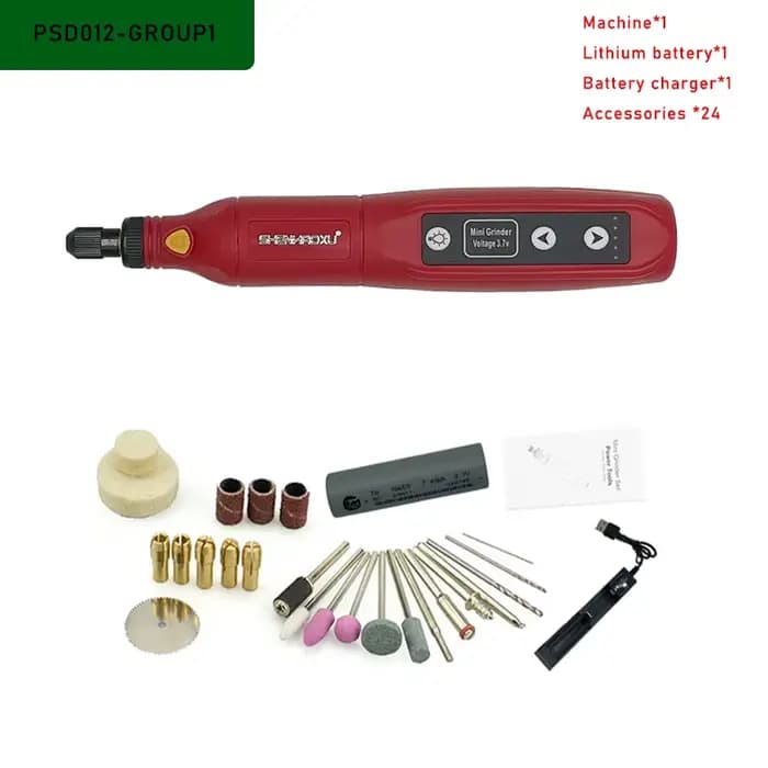 Perceuse électrique sans fil aste perfecBattery, calcul, travail, gravure, LED, 5 vitesses, outil à 