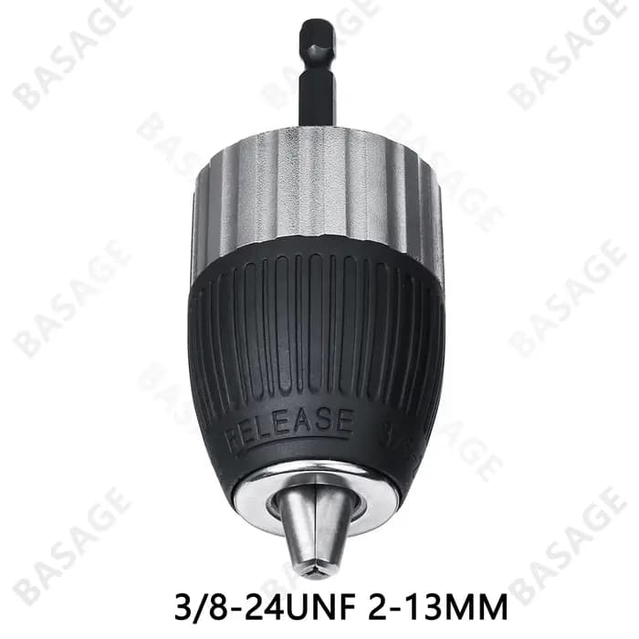 Mandrin de perceuse électrique 1.5-13mm, autobloquant sans clé, accessoires d'outils de pilote 3/8-2