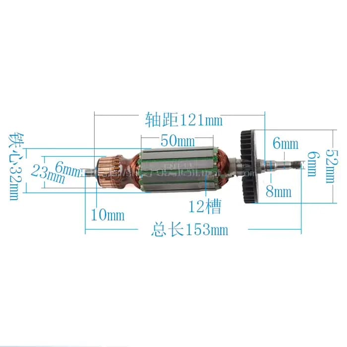 Pièces de rechange pour outils électriques de meuleuse d'angle, moteur de rotor, ancre d'armature, r