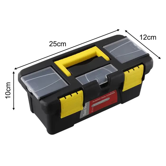Boîte à outils en plastique à deux couches de 10 pouces, Mini boîte d'accessoires multifonctionnelle