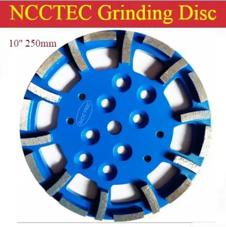 Disque de meulage diamanté Blastrac de 10 pouces pour meuleuse Blastrac EDCO |   Plaque de meulage d