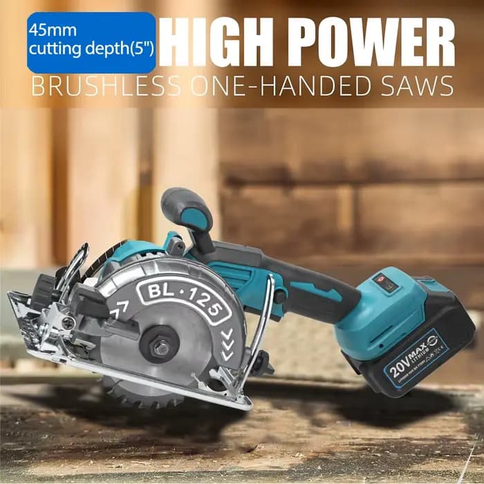 Makita-Scie circulaire électrique sans fil sans balais, machine à couper le bois réglable, détermine