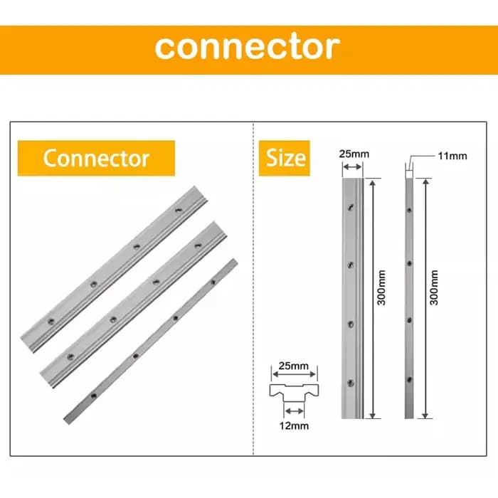 Accessoires pour scie circulaire, Rail de guidage, connecteur de Rail, Base de scie réglable, coupe 