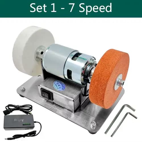 100W Double meuleuse Machine artefact Table meuleuse moteur Micro gros et fin polissage électrique m