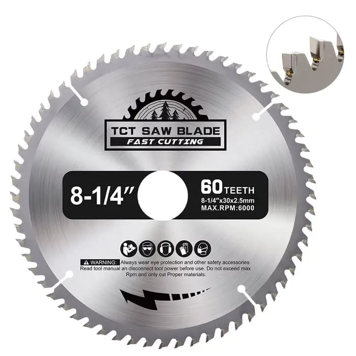 Lame de scie circulaire XCAN 210 mm (8-1/4 pouces) à pointe en carbure, 30 dents, disque de coupe po