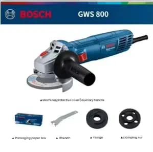 ‌ Meuleuse d'angle BOSCH GWS 800 |   800W 12000RPM |   Disque de 100 mm |   Pour la découpe et le me