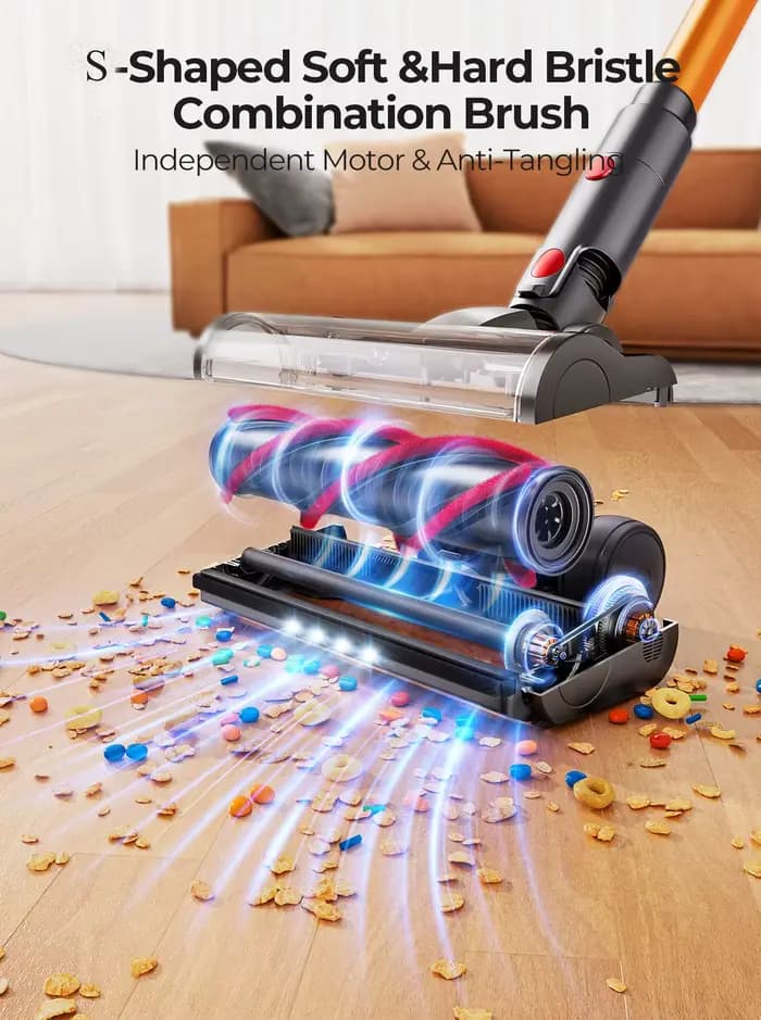 Laresar-Aspirateur sans fil V7, 500W, puissance d'aspiration 50KPA, appareil ménager intelligent, ta